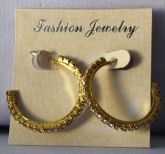 Brinco ARGOLA COM STRASS dour