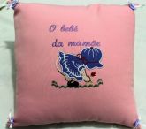 ALMOFADA MENINA ROSA 35x35cm