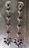Brinco FLORES PRETAS EM LINHA prat