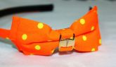 Tiara Bolinhas laranja neon