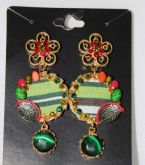 Brinco ARTESANAL VERDE dour