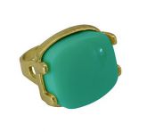 Anel Pastilha verde escuro tam18