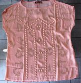 Blusa INNOCENCE rosè com apliques M